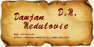 Damjan Medulović vizit kartica